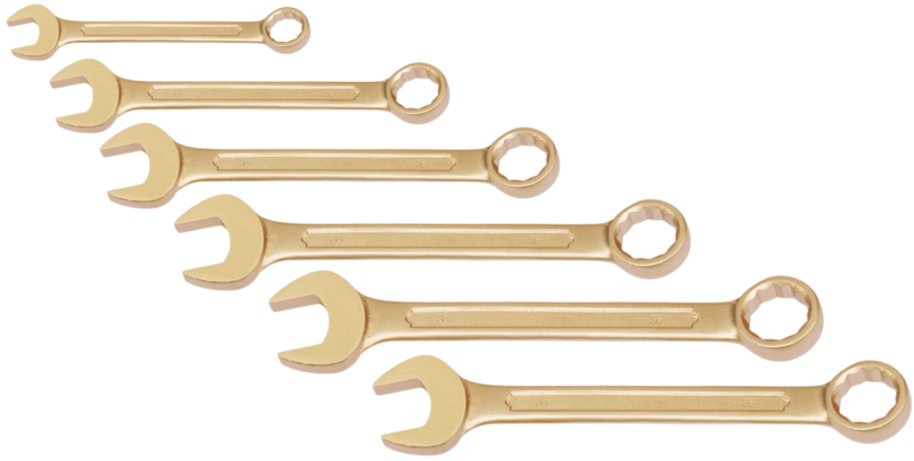 Beryllium Copper Spanners Open + Ring End