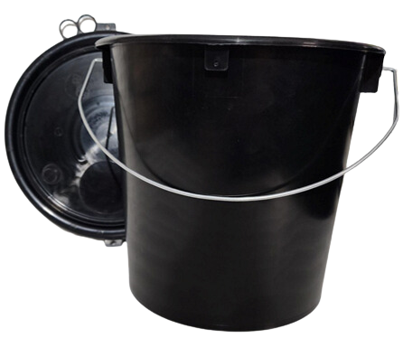 Anti-Static Bucket 6Lt with stainless steel handle 10e8 Ω Optional Sealed Lid