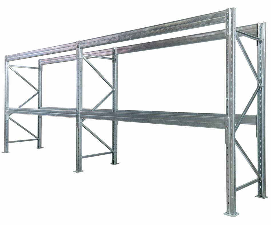 Stainless Steel Double Bay Longspan Shelving