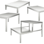 Anti-Static Step Platforms, Stainless Steel Electrically Conductive, Anti-Slip Tread