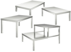 Anti-Static Step Platforms, Stainless Steel Electrically Conductive, Anti-Slip Tread