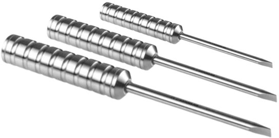 Stainless Steel Ribbed Handled Slot Screwdriver