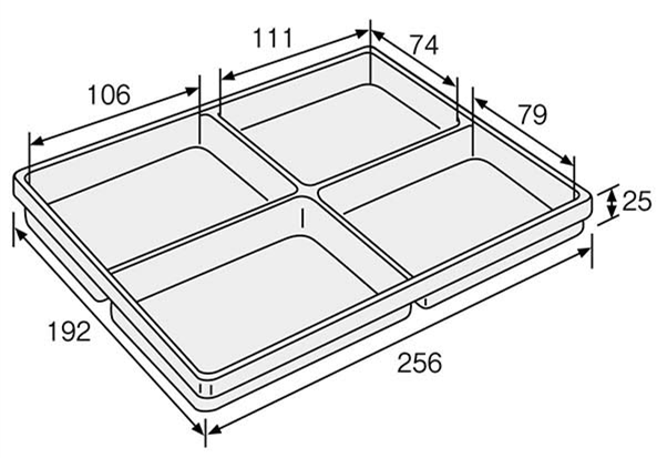 ESD Safe 4 Space Tray