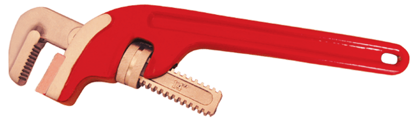 Beryllium Copper Diagonal 45° Angled Pipe Wrench