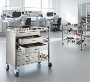 Cleanroom Tool Cabinet Stainless Steel Static Safe Environments Trolley