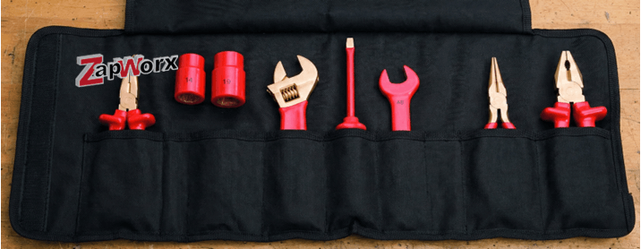 Zapworx Explosion Proof Zone Insulated Tool Rolls Beryllium Copper 1000V Safe