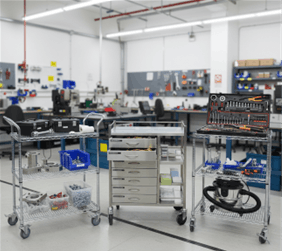 Workzone Stainless Steel Tool Equipment Trolley