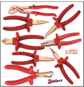 Zapworx Explosion Proof Zone Insulated Pliers Beryllium Copper 1000V Safe