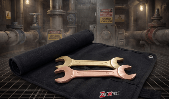 Zapworx Non-Sparking Non-Magnetic Double Open End Wrench Spanner