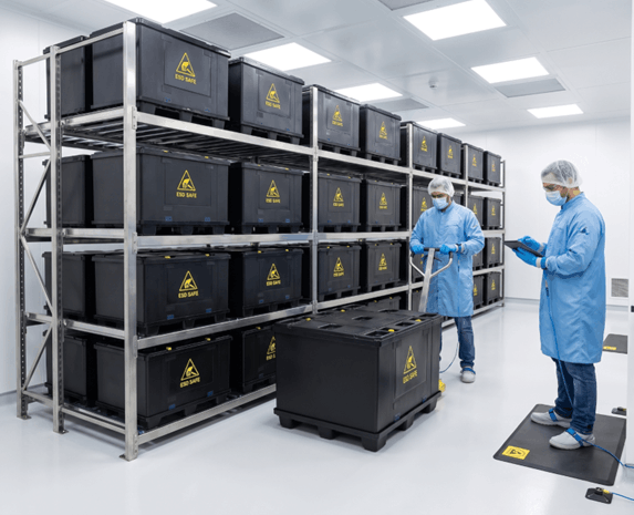 ESD Safe Anti-Static Pallet Containers