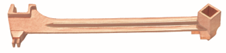 Zapworx Non-Sparking Be-Cu Bung Wrench Square Box End