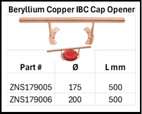 Zapworx Non-Sparking Be-Cu IBC Cap Opener