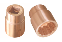 No Spark Socket 3/8" 12 Point Anti-Magnetic Be-Cu