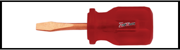 Zapworx Beryllium Copper Flat / Slot Blade Screwdriver Stubby