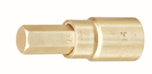 Zapworx Hex Bit Socket Beryllium Copper Non-Sparking Non-Magnetic