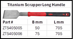 Zapworx Titanium Scrapper Long Handle