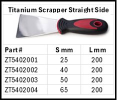 Zapworx Titanium Scrapper Straight Side