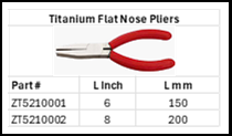 Titanium Flat Nose Pliers