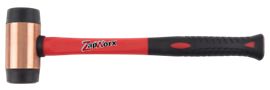 Zapworx Non-Sparking Dead Blow Hammer Al-Cu with Brass Beads & Rubber Strike Ends