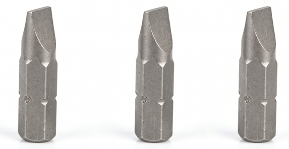 Zapworx Titanium Slot / Flat Blade Screwdriver Bits